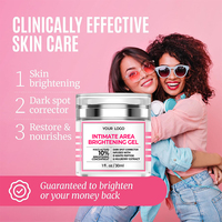 Gel éclaircissant pour zones intimes OEM ODM rose 30ml pour femme, genoux, cou, zone du bikini, intérieur des cuisses, éclaircit et élimine les taches sombres