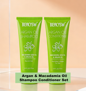 Set de Champú y Acondicionador con Aceite de Argán y Macadamia, Repara el Cabello Dañado, Ayuda a Fortalecer y Reparar el Cabello Seco y Dañado - Product Image 1