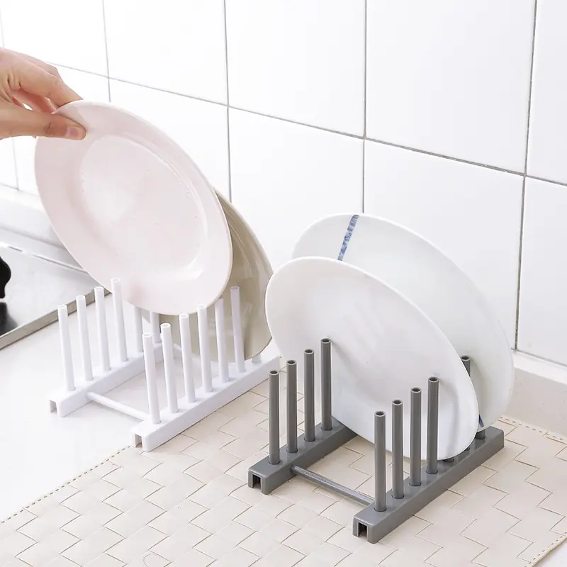 Kitchen Storage Organizer Cups Stand Pot Lid Bowl Plate Dish Drain Drying Rack