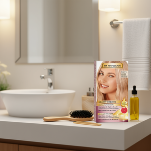 ชุดย้อมผมสีเงางามติดทนนาน ผสมน้ำมันอาร์แกนและส้มโอ ปิดผมขาวได้ 100% ให้สีสันสดใสยาวนาน - Product Image 2