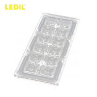 Ledils CS14597_HB-IP-2X6-O ~30 115 Assemblages de lentilles LED ovales en PMMA, matrice de lentilles rectangulaires, transmittance >90%, garantie 1 an