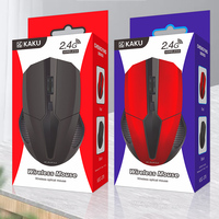 Mouse Gaming Nirkabel KAKU 10m Isi Ulang 4 Tombol Universal untuk Laptop PC Komputer Portabel