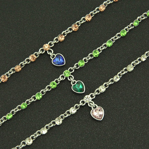 New colored rhinestone love simple Japanese and Korean style <b>bracelet</b> women - Product Image 3