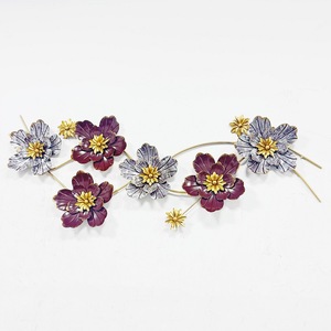 Decoración de Pared Metálica de Lujo, Escultura de Pared Metálica Dorada con Diseño Floral, <span class=keywords><strong>Reloj</strong></span> de Espejo para Sala de Estar, Dormitorio, Decoración del Hogar - Product Image 4