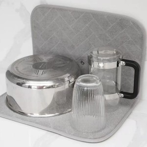 Wholesale Nordic Style Foldable Drying Mat, Reusable <b>Kitchen</b> Mat <b>for</b> Dish Rack, Non-Slip Waterproof <b>Drawer</b> <b>Liner</b> - Product Image 3