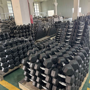 Factory Direct Sell Low MOQ Fast Shipping Free Weight <strong>Hexagon</strong> Dumbbells Set Rubber Hex <strong>Dumbell</strong> - Product Image 3