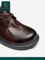 Chaussures Oxford en cuir véritable pour homme, à lacets, respirantes, semelle en caoutchouc, pour le bureau, printemps, été, automne