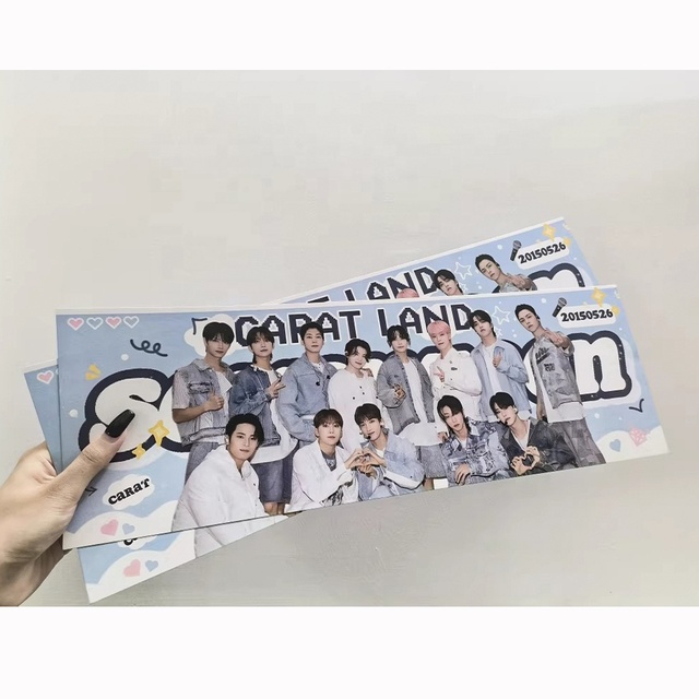 Wholesale Kpop Merchandise Customized Double Sided Printed Kpop Concert Paper Hand Banner