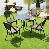 Chaise de pique-nique empilable en plastique et aluminium, petite villa, jardin, café, salle à manger, meuble d'extérieur