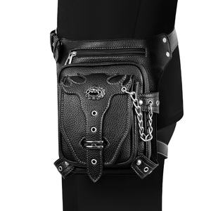 New <b>Punk</b> <b>Belt</b> Bag Outdoor Spliced Biker Riding Tool <b>Belt</b> Bag Tactical Leg Bag for Women and Men - Product Image 2