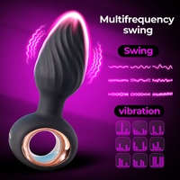 Jouets sexuels en silicone pour adultes à rotation à 360 ° Masseur de prostate pour hommes et vibrateur à prise anale avec 9 fonctions vibrantes
