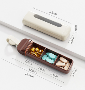 Boîte de rangement pour pilules en plastique ABS portable sans BPA, boîte à pilules miniature à 3 compartiments pour une journée, facile à transporter pour un usage quotidien ou en <span class=keywords><strong>voyage</strong></span> - Product Image 4