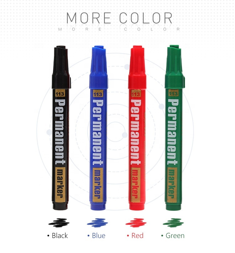 4 colors non toxic smooth writing water resistant oil based permanent marker with bullet or chisel tip for office and supplies