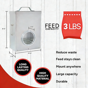 JH-Mech OEM Alimentador automático para aves <span class=keywords><strong>de</strong></span> corral Impermeable Eficiente Puerto medio 3 libras <span class=keywords><strong>Gravedad</strong></span> Alimentador y <span class=keywords><strong>bebedero</strong></span> para pollos - Product Image 2