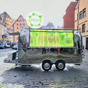 Estación de Bar Móvil para Helados, Dulces y Comida Rápida, Remolque de Bebidas Totalmente Equipado de Acero Inoxidable 304 - Product Image 1