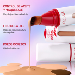 Fond de teint waterproof 3 couleurs, couvrance modulable, hydratant, léger, correcteur pour tous types de peau, fini mat naturel - Product Image 2