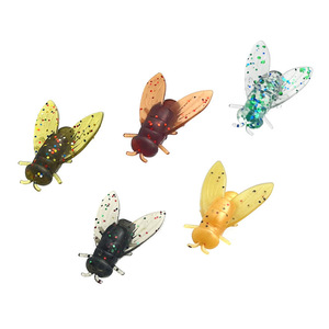 Luya Bionic Insect Micro Stream Fly Bait White <span class=keywords><strong>Bar</strong></span> Cocked Mouth ABS Fly Bait <span class=keywords><strong>pour</strong></span> la pêche au fond de la carpe dans le lac - Product Image 5