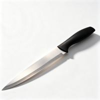 Couteau à viande en acier inoxydable léger, ambidextre, finition polie, compatible lave-vaisselle, couteau à découper tranchant, couteau de cuisine