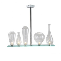 Lustre de restaurant en verre créatif postmoderne, style italien, pour villa, avec douille G9