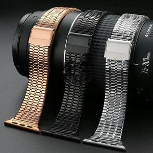 Elegante <span class=keywords><strong>correa</strong></span> de acero inoxidable para <span class=keywords><strong>Apple</strong></span> <span class=keywords><strong>Watch</strong></span> Series SE 6 5 4 3 Link Thin Strap - Product Image 1