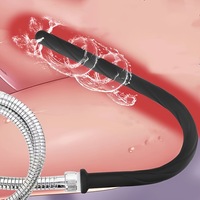 Douche anale et enema avec 4 buses de pulvérisation d'eau en silicone confortables pour hommes et femmes, tuyau d'irrigation anale réutilisable