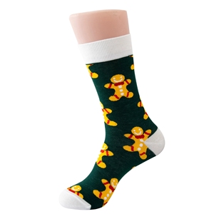 Chaussettes <span class=keywords><strong>de</strong></span> Noël pour hommes et femmes, mi-mollet, qualité export, motif flocon <span class=keywords><strong>de</strong></span> neige, vert, canne à sucre, petit sapin, parfaites pour les fêtes - Product Image 5