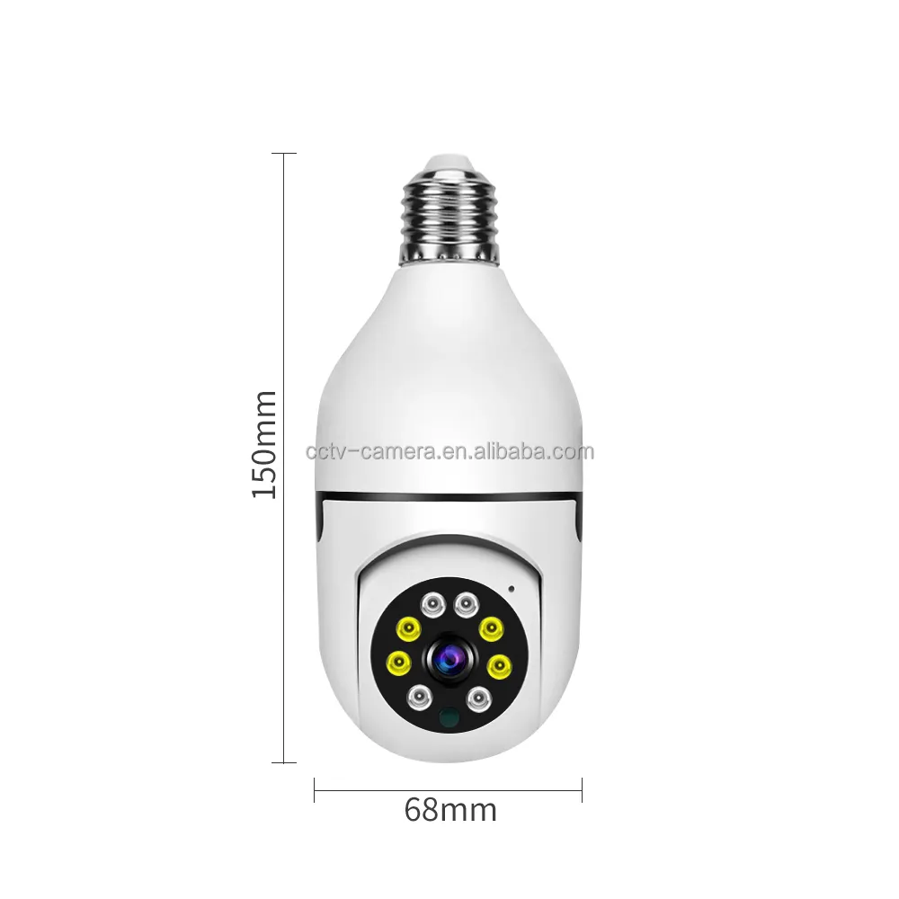 HTW TECH YI IOT APP 1080P Indoor E27 Holder Surveillance IP Network Bombillo Foco Night Vision Light Bulb PTZ Wireless Camera