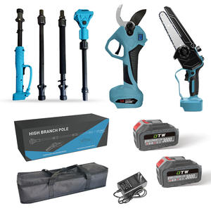 DTWA1-0022 + A2-0047 jardin sans fil extension pôle tronçonneuse haute sécateur électrique télescopique pôle ciseaux sécateurs - Product Image 5