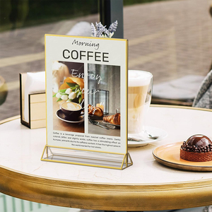 <span class=keywords><strong>2025</strong></span> bán chạy nhất Acrylic dấu hiệu vàng chủ-KHÁCH SẠN cấp Nhà Hàng Khung <span class=keywords><strong>menu</strong></span> - Product Image 2