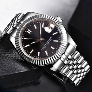 Mặt kính sapphire tròn mới Chống nước 200m Mặt số màu đen <span class=keywords><strong>Sunburst</strong></span> Nhật Bản NH35A Đồng hồ nam chuyển động cơ học tự động - Product Image 4