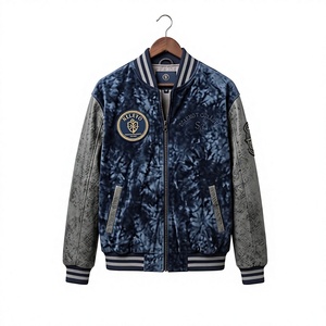 Veste bomber rouge pour homme Relevo, col montant, coupe-vent, doublure en polaire, polyester, veste décontractée d'hiver avec poches - Product Image 3