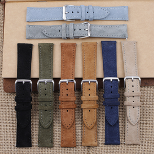 Bracelet de montre en cuir suédé bracelet de montre en cuir suédé - Product Image 1