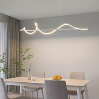 Nouvelle lampe de salle à manger et lustre de table à manger, moderne et simple, de style italien minimaliste, créative et personnalisée, avec un motif de lune