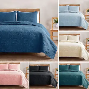 Home Textiles Duvet Cover Bedding Set 3 Pcs Ultrasonic Microfiber Fabric Bed Cover Quilted Summer Comforter Quilt Bedspread Set