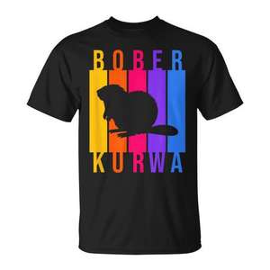 T-shirt Bober Kurwa <span class=keywords><strong>Polish</strong></span> Internet Meme Beaver, design coloré, taille adulte unisexe - Product Image 1