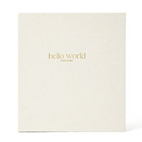 Cahier de notes en papier kraft simple A4 en tissu pour bébé Journal planificateur livre 'Hello World' pour bébé livre de mémoire pour bébés cadeau souvenir multiple
