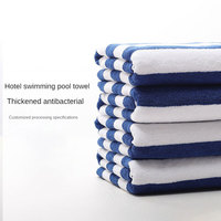 Serviette de piscine d'hôtel pur coton style adulte épaissi absorbant serviette de plage d'hôtel 5 étoiles pour la natation