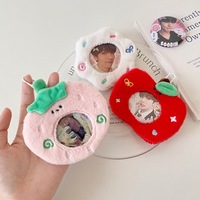 Porte-badge japonais en forme de fruit avec fermeture éclair en peluche mignon pochette en peluche Kawaii Design porte-clés pendentif