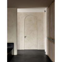 Bisagras ocultas de madera maciza para interiores de diseño moderno personalizado, arco Invisible MDF, manija de agujero de llave oculta para privacidad, dormitorio