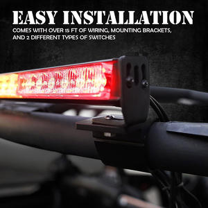 Barra de luz LED de persecución de 30 pulgadas y 36 pulgadas, luz trasera todoterreno para <span class=keywords><strong>jaula</strong></span> antivuelco de 1,75-2 pulgadas, compatible con RZR UTV Offroad - Product Image 6