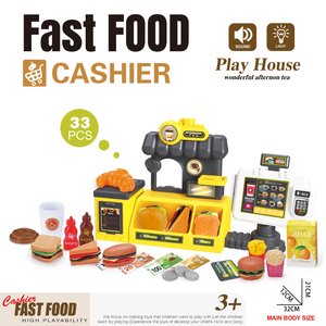 Jouets Lucky, caisse enregistreuse pour enfants, nouvelle commande de nourriture, comptoir de commande, machine à café, stand de hamburgers, fast-food, caisse enregistreuse - Product Image 2