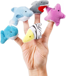 10pcs Differente Del Fumetto Animale Marionette Da Dito Morbido Velluto Bambole Oggetti di Scena Giocattoli Cestino di Pasqua Stuffers bambini svegli marionette da dito - Product Image 3