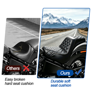 Asiento de Motocicleta Personalizado Tipo Rombo para Conductor y Pasajero, Compatible con Harley Softail Street Bob FXBB <span class=keywords><strong>FXBBS</strong></span> 2018-2023 Softail Standard FXST - Product Image 6