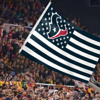 Drapeau en polyester des Houston Texans 3x5 pouces, vente directe d'usine, en gros en stock, pour événements sportifs