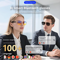 Lunettes Intelligentes avec Appel Bluetooth, Écouteurs Musicaux, Traduction en Temps Réel, pour Voyages d'Affaires, Lentilles Décontractées 2026, Casque Portable, IPX-4