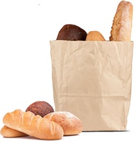 Sacs d'emballage alimentaire en papier kraft biodégradable et écologique avec logo personnalisé pour le grand emballage cadeau, le stockage du pain et des collations
