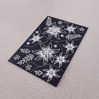 Pochoirs de tatouage au henné temporaires personnalisés en gros, motif floral, pour application sur toute la main, pochoirs sérigraphiés non toxiques pour l'art corporel