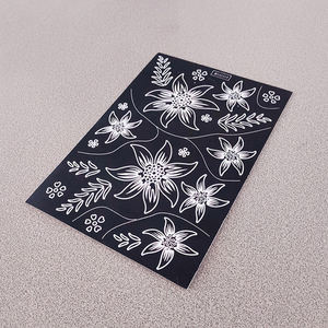 Pochoirs de tatouage au henné temporaires personnalisés en gros, motif floral, pour application sur toute la main, pochoirs sérigraphiés non toxiques pour l'art corporel - Product Image 3