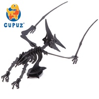 Rompecabezas de Papel 3D de Esqueleto de Pterodáctilo, Kit de Construcción de Modelo de Fósil de Reptil Volador, Juguete Educativo para Niños y Adultos, Regalo de Paleontología