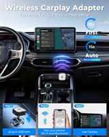 Adaptateur portable USB sans fil CarPlay Android Auto Plug & Play pour iPhone, compatible universel, garantie 1 an
